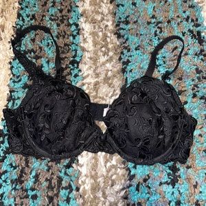 Victoria’s Secret Black Lace Padded Bra 34A